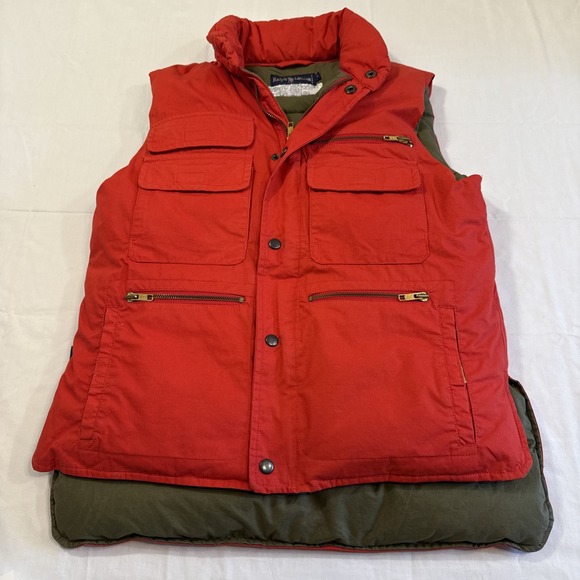 VEST DOWN HUNTING Vintage MENS SMALL Polo Ralph Lauren Hunting FLAP POCKET 1983 - Picture 2 of 12